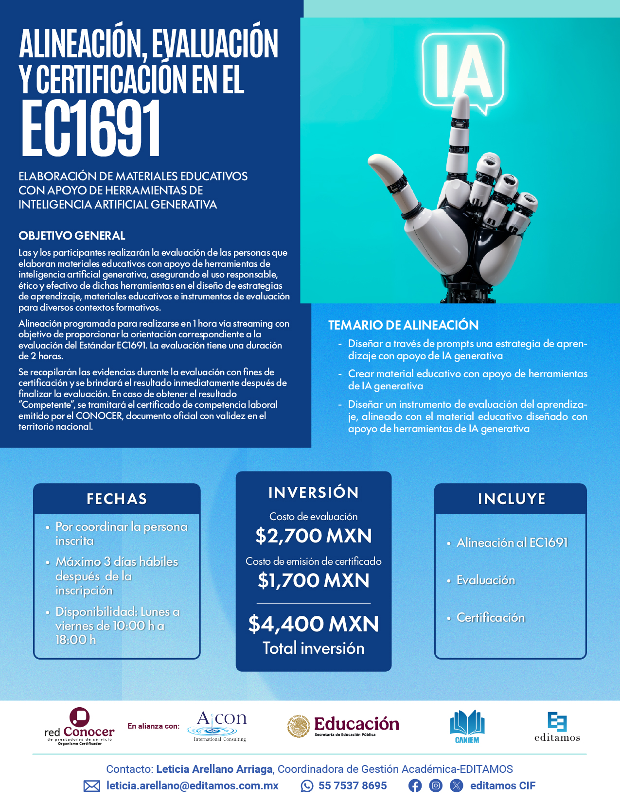 ALINEACIÓN, EVALUACIÓN Y CERTIFICACIÓN EN EL EC1691